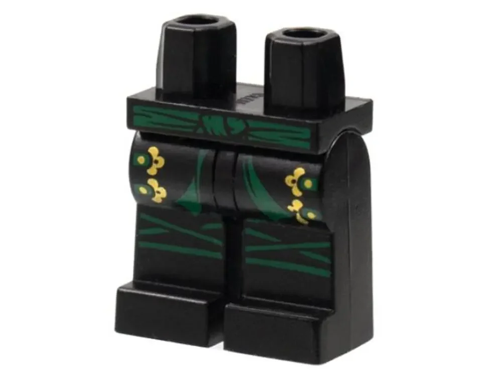 LEGO® Part 970c00pb0205 - Hips and Legs with Dark Green Sash